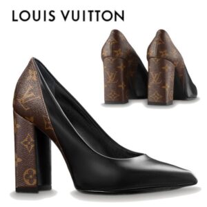 First copy Louis vuitton black leather shoes