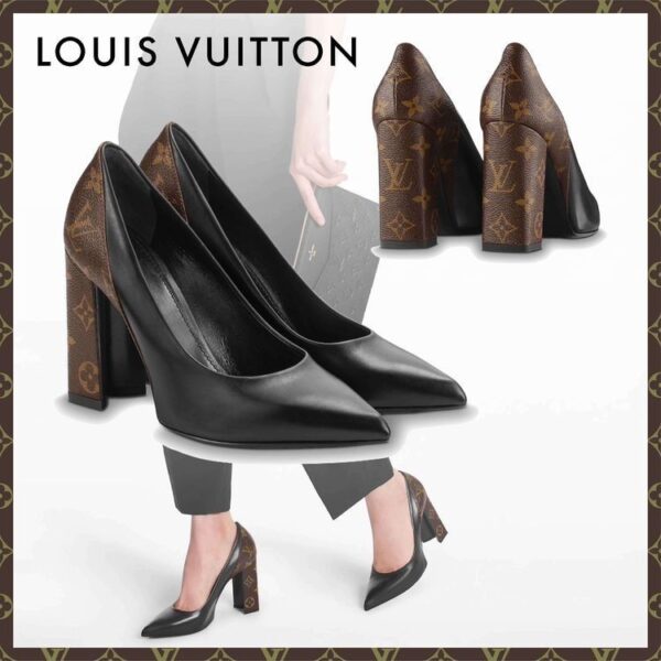 Buy Louis Vuitton Black Coffee Monogram Cherie Heel - Online