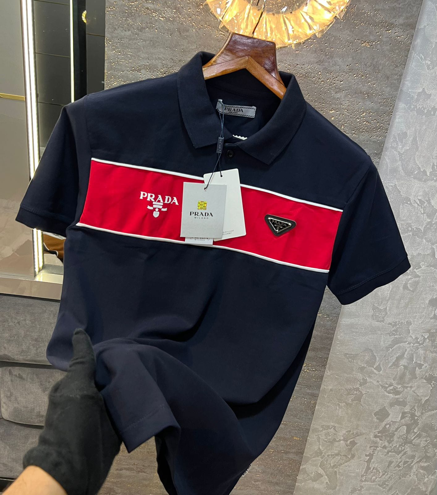 First copy Prada Milano Super Premium Polo T-Shirt 