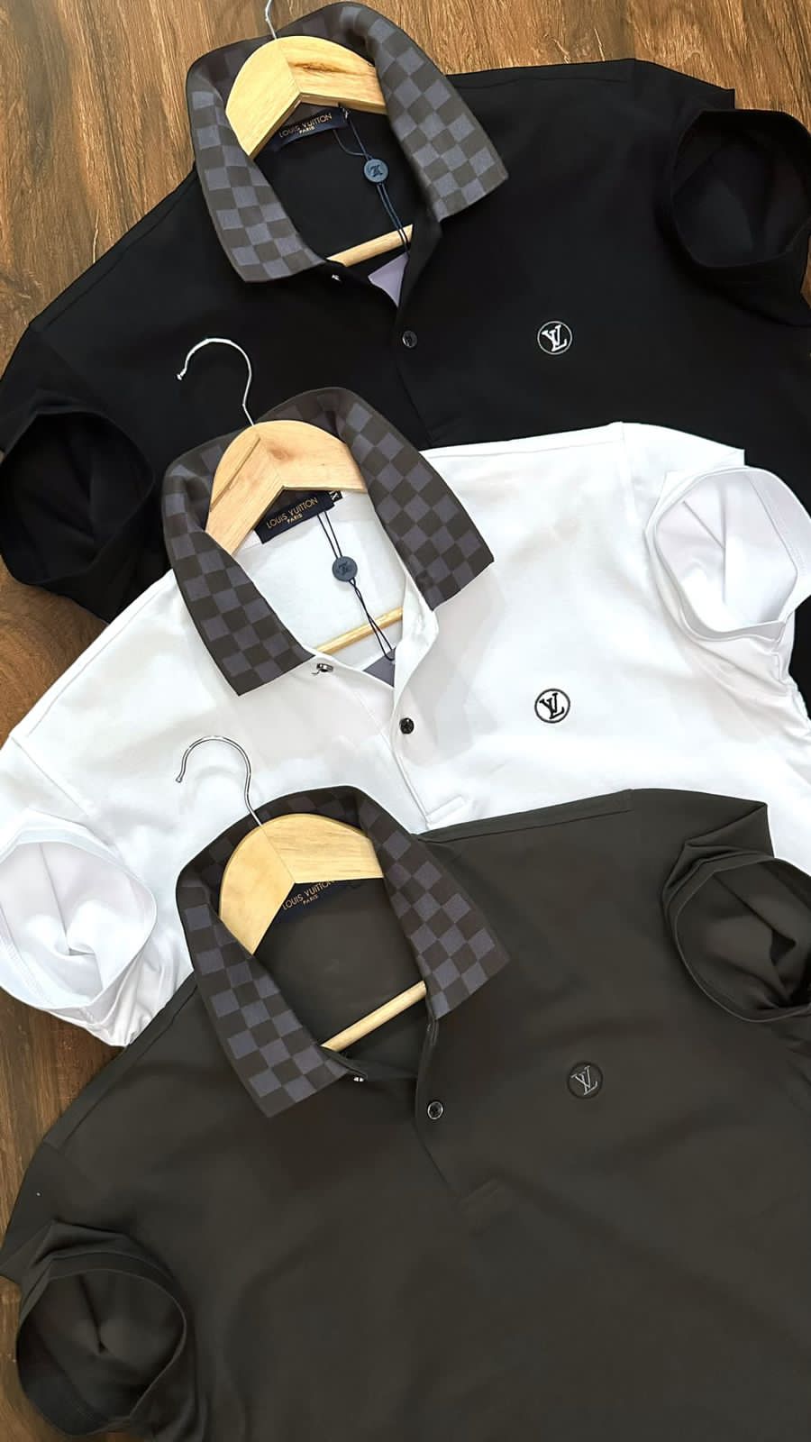 Louis Vuitton Men's Black & White Cotton Classic Damier Shirt