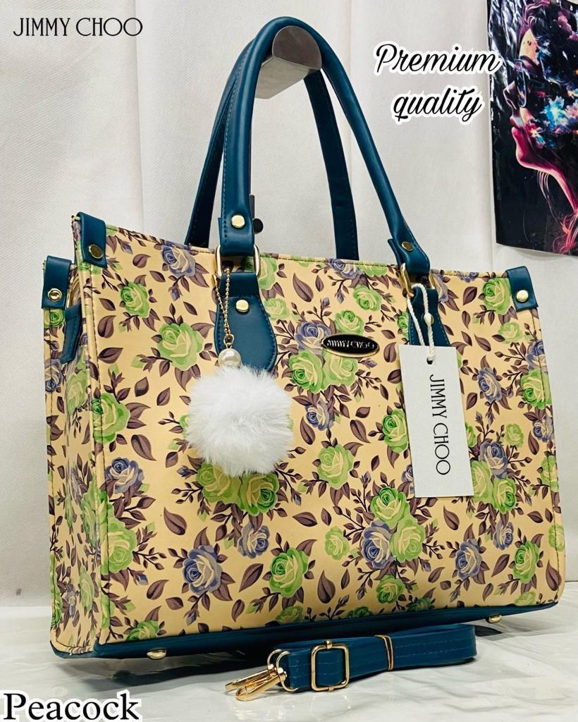Jimmy Choo 3 Colours Classy Floral Hand Bags, 399gms, Size: Free at Rs  349/piece in Surat
