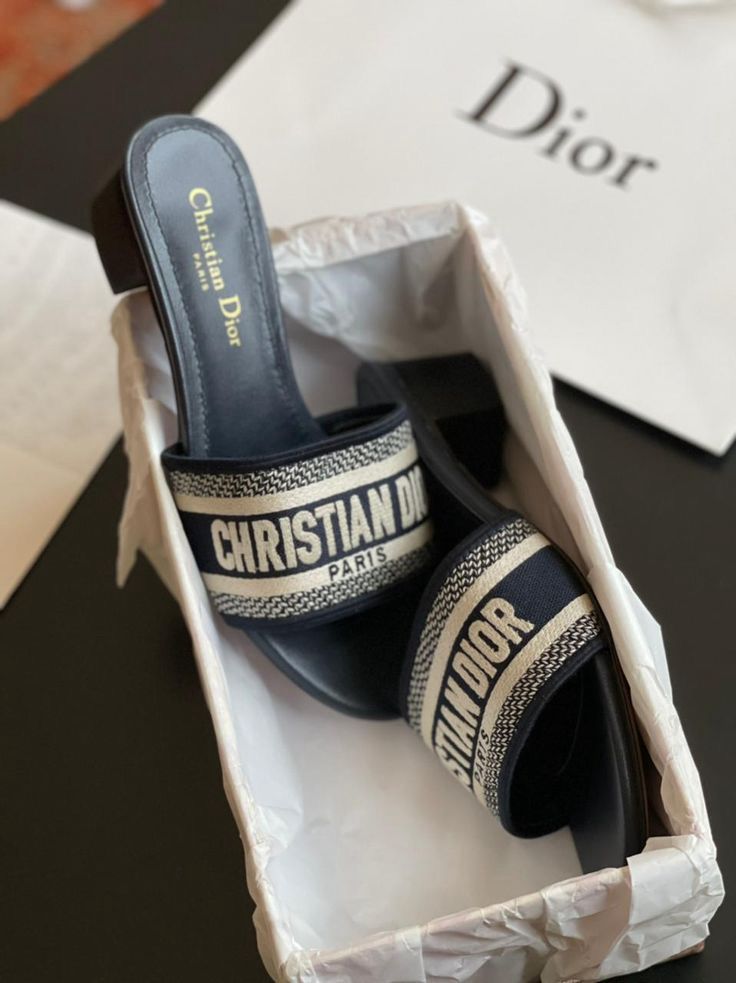 Christian Dior Dway Heeled Slide Sandals
