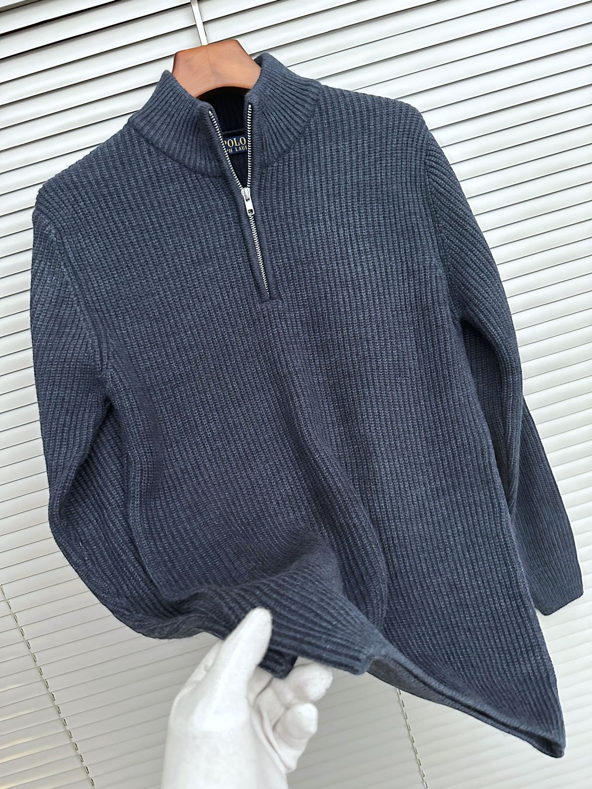 First Copy Ralph Lauren Crew Neck With Zip Sweater
