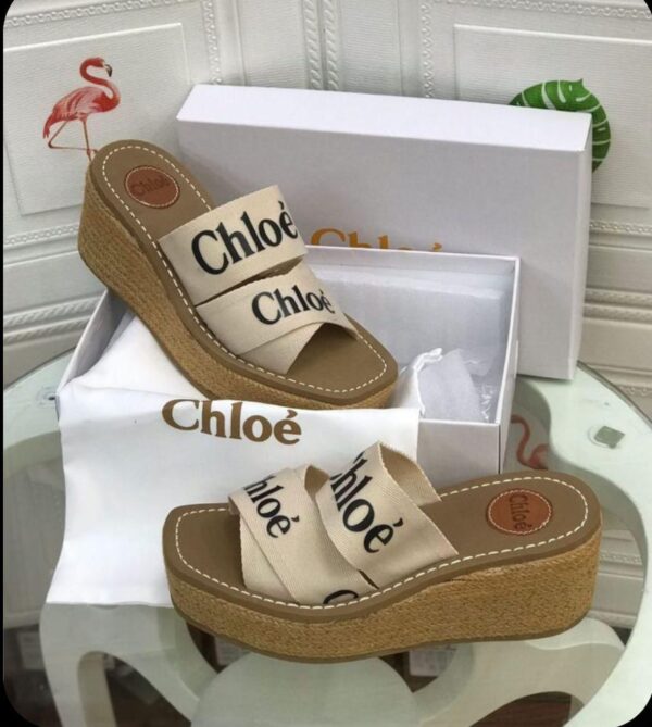 CHLOE FIRST COPY DESIGNER PARTY WEAR SLIDES FOR WOMEN - Image 2