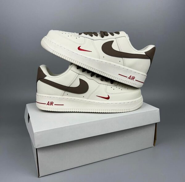 NIKE AIR FORCE  BROWN SWOOSH FIRST COPY SNEAKERS - Image 3