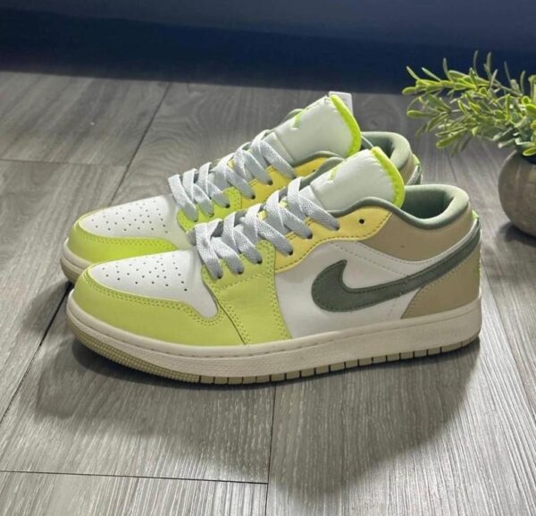 Nike Air Jordan 1 Low "Pale Citron Light Olive" First Copy Sneakers  - Image 2