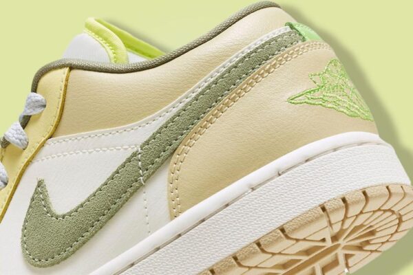 Nike Air Jordan 1 Low "Pale Citron Light Olive" First Copy Sneakers  - Image 4