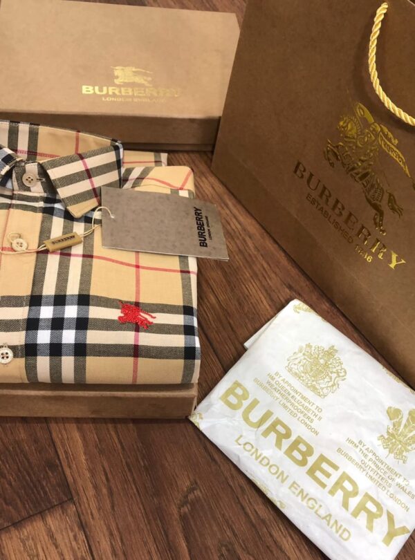 BURBERRY PREMIUM COTTON MEN'S DESIGNER SHIRTS - Image 3