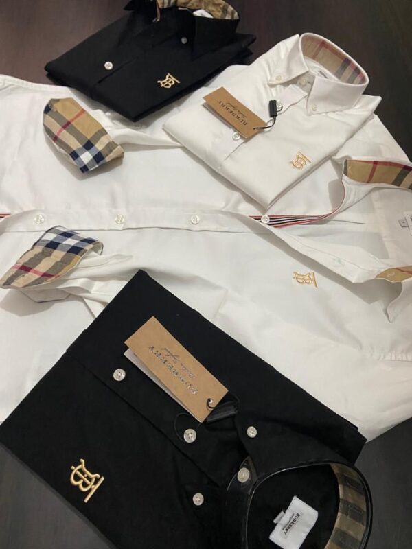 BURBERRY REPLICA COTTON MEN'S DESIGNER SHIRTS - Image 2