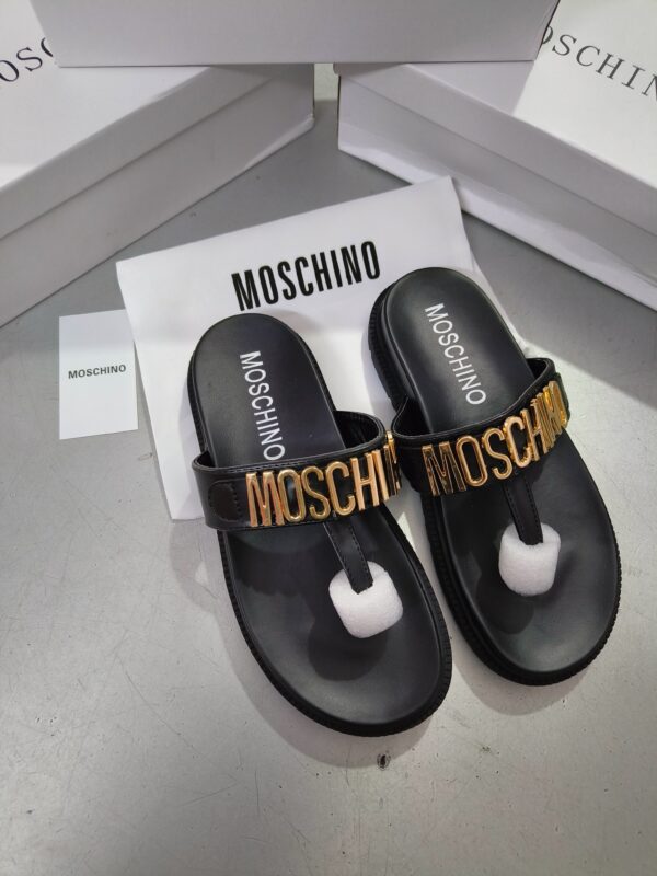 MOSCHINO FIRST COPY SUMMER NEW LOOK DESIGNER SLIDES FOR WOMEN - Image 3