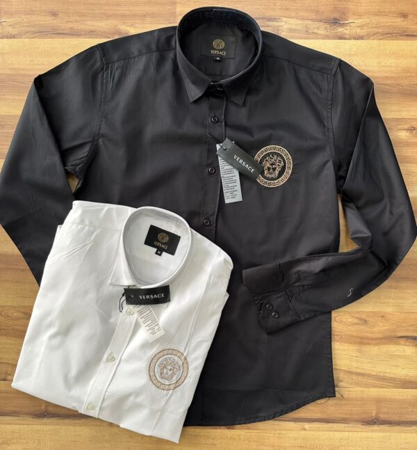 VERSACE FIRST COPY COTTON DESIGNER SHIRT - Image 2