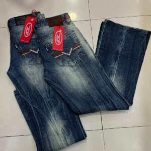 FIRST COPY Bootcut fitt Slub fabric Rugged article Greenish washed shade