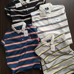 First Copy Hackett Superior Full Sleeves Cotton Lycra Rugby Polos