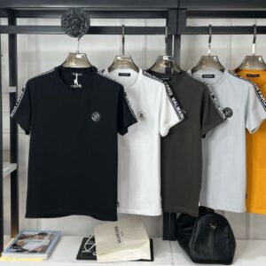 FIRST COPY BALMAIN VERY PREMIUM COTTON LYCRA ROUND NECK HEAVY GSM