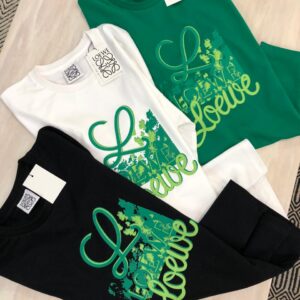 FIRST COPY LOEWE EXCLUSIVE COTTON LYCRA CREW DROP SHOULDER