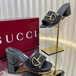 FIRST COPY GUCCI HORSE BLOCK HEEL