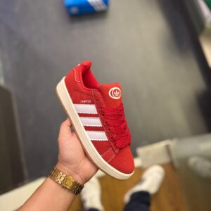 FIRST COPY ADIDAS ORIGINAL CAMPUS 00s 2024 BLOODY RED SHOES FOR GIRL