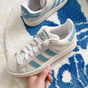FIRST COPY ADIDAS ORIGINALS CAMPUS white preloved blue Shoes For Women