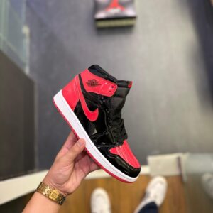 FIRST COPY AIR JORDANS RETRO 1 PATENT BRED FOR MEN