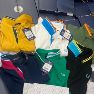 FIRST COPY FRED SHIPMENT JACQUARD TIPPED POLOS T-SHIRT