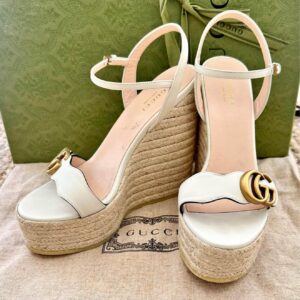 FIRST COPY GUCCI ESPARDRILLE WEDGE SANDALS