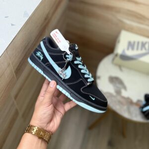 FIRST COPY NIKE SB DUNK STUSSY BLACK WHITE 2025