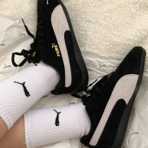 FIRST COPY PUMA SPEED CAT BLACK PINK SHOES