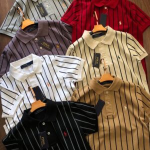 FIRST COPY RALPH EXCLUSIVE COTTON LYCRA STRIPES POLOS T-SHIRT