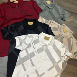 FIRST COPY BURBERRY EXCLUSIVE COTTON LYCRA COLLAR T-SHIRT