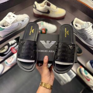 FIRST COPY EMPORIO ARMANI LEATHER MULES SLIDES