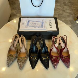 FIRST COPY GUCCI LEATHER HEELS