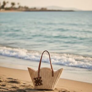 FIRST COPY LOEWE Teen Couffin in Wicker jute quality bag