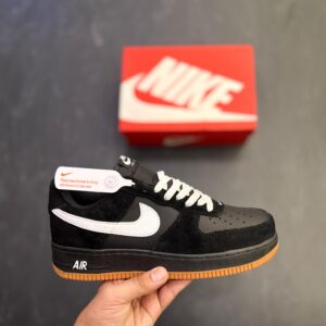 FIRST COPY NIKE AIRFORCE ONE BLACK WHITE GUM SHOES FOR MEN