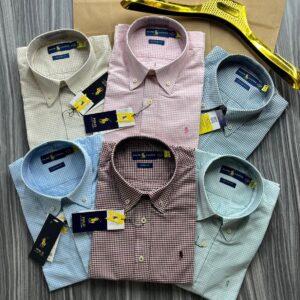 FIRST COPY RALPH LAUREN PIN CHECK SHIRT