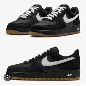 Nike airforce originals black tan sole for men