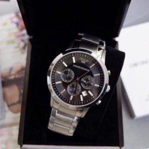 FIRST COPY Emporio Arman_i Classic Silver-Black Watch