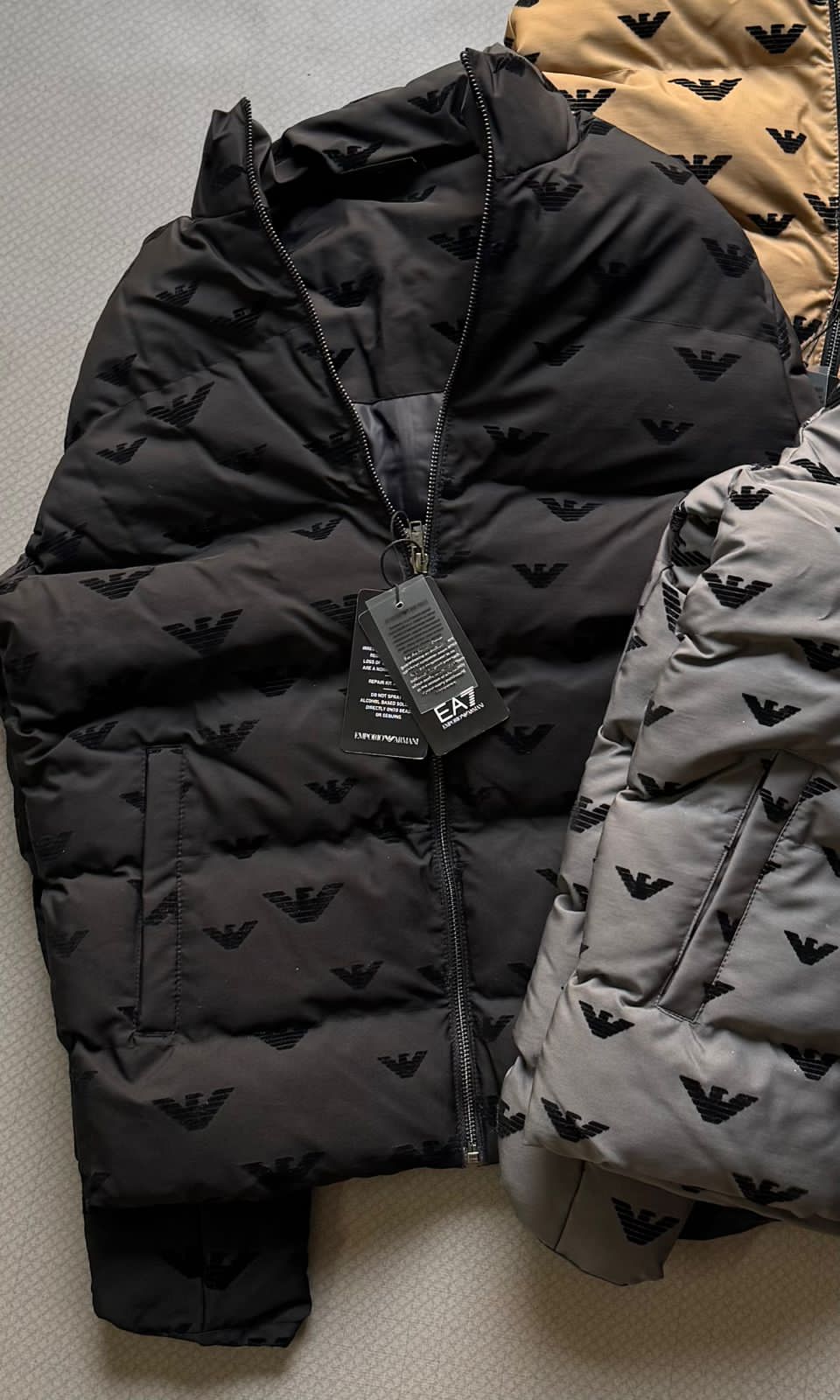 FIRST COPY ARMANI IMPORTED NYLON FABRIC PUFFERS JACKETS - Image 2