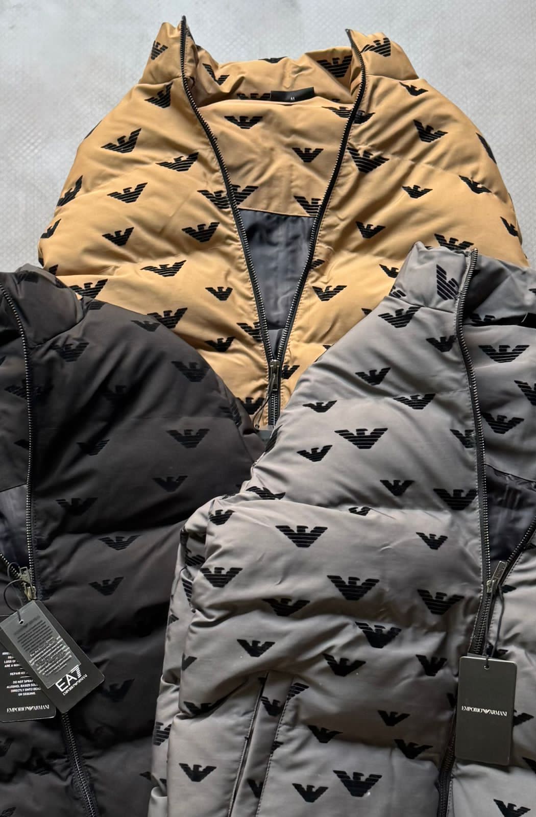 FIRST COPY ARMANI IMPORTED NYLON FABRIC PUFFERS JACKETS - Image 3