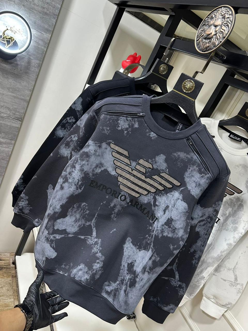 FIRST COPY Armani imported Round neck Sweatshirt - Image 2