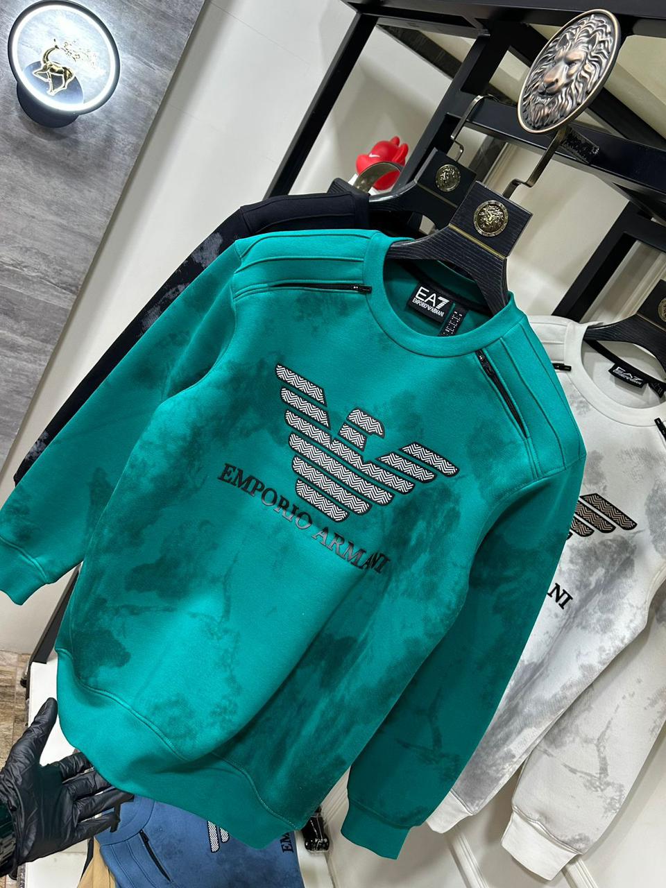 FIRST COPY Armani imported Round neck Sweatshirt - Image 4