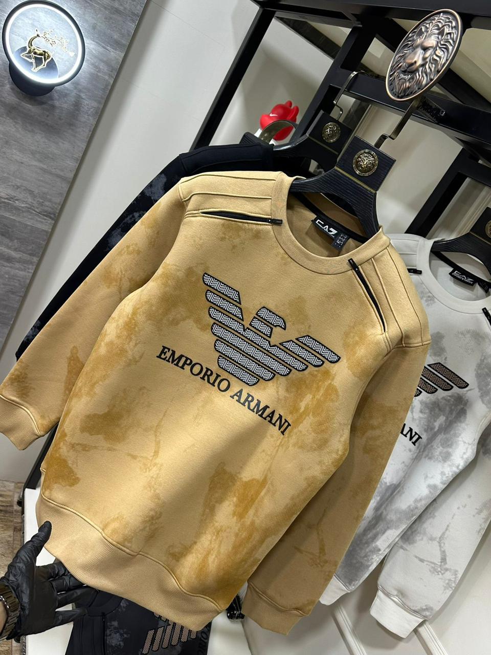 FIRST COPY Armani imported Round neck Sweatshirt - Image 5