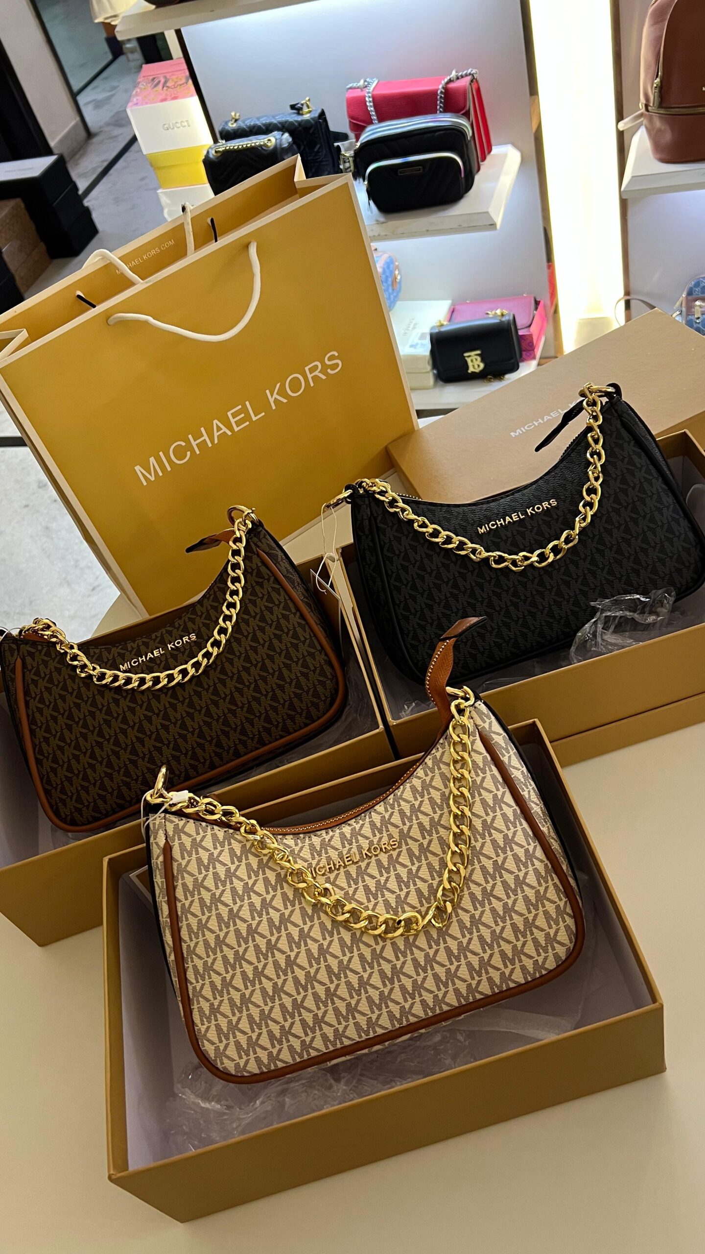 FIRST COPY MK HALF MOON SHOULDER SLING BAG