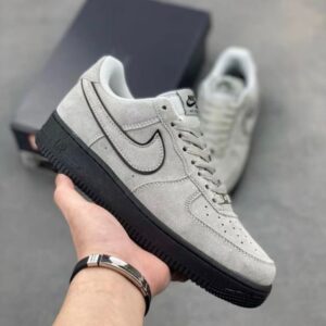 FIRST COPY NIKE AIRFORCE SUEDE BLACK GREY FOR MEN