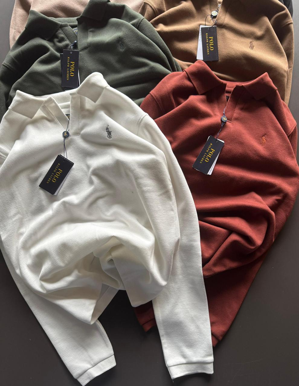 FIRST COPY RALPH LAUREN IMPORTED FULL SLEEVES POLO TEES - Image 6