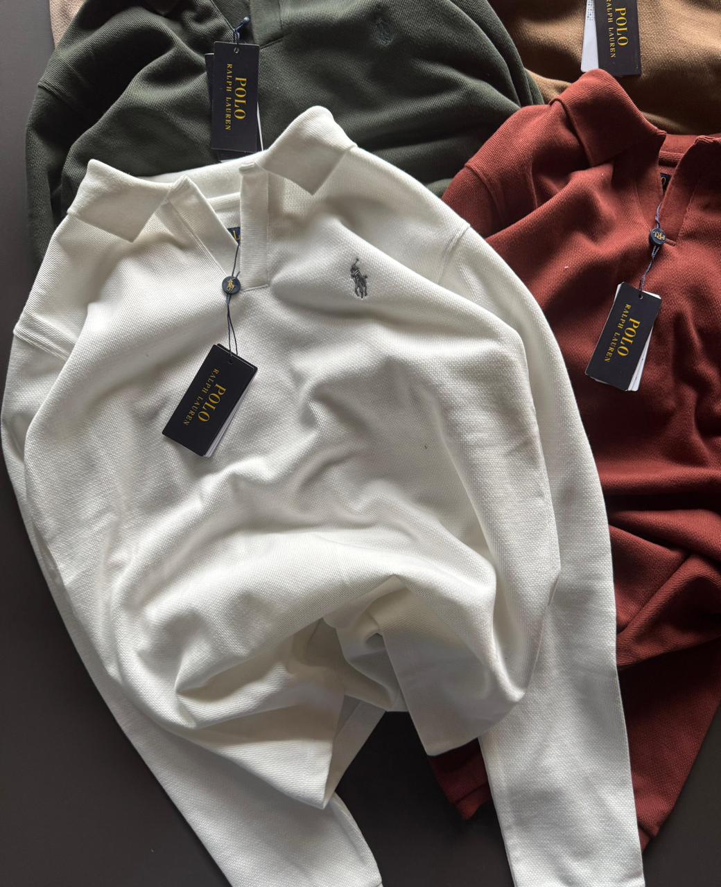 FIRST COPY RALPH LAUREN IMPORTED FULL SLEEVES POLO TEES - Image 8